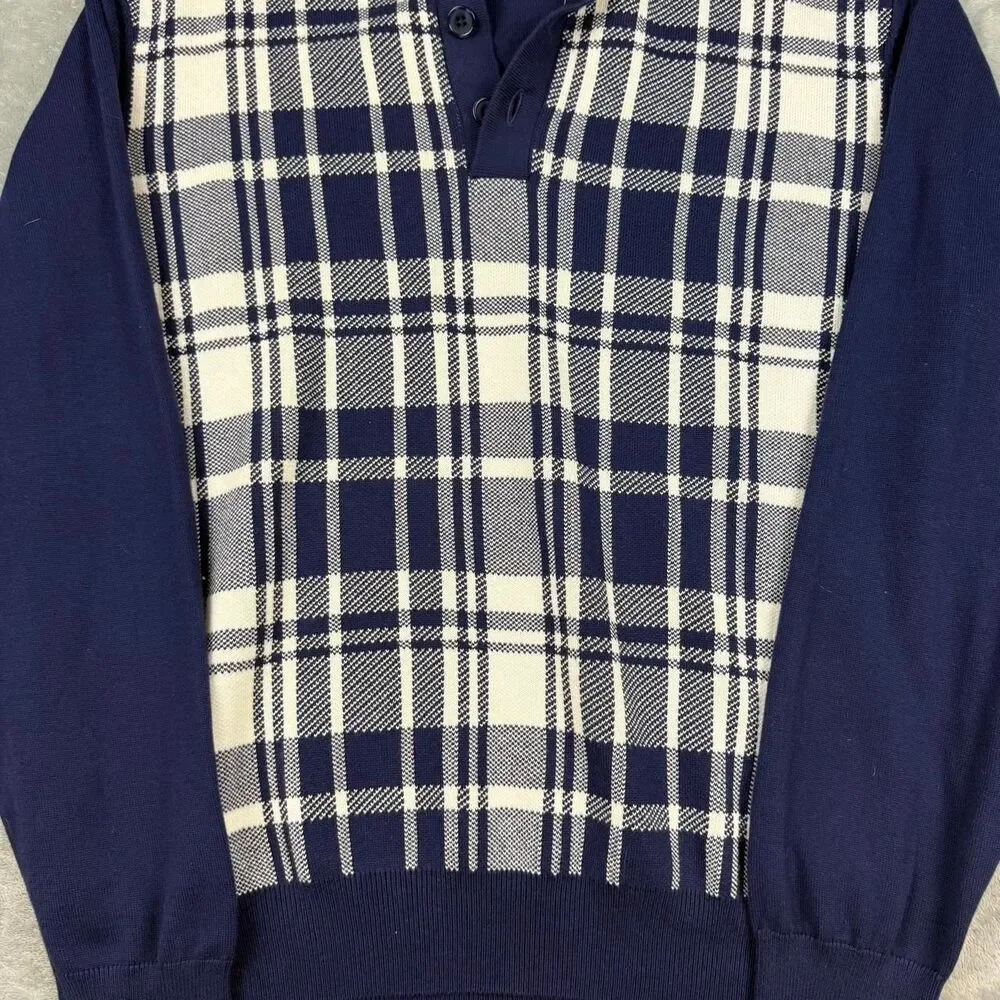 Unbranded Men's Navy and Blue Jumper